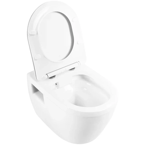 Комплект унитаза с инсталляцией BelBagno Loto BB070CHR/SC/BB026/BB042BL с сиденьем Микролифт и Белой глянцевой клавишей смыва фаянс подвесной
