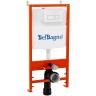 Комплект унитаза с инсталляцией BelBagno Loto BB070CHR/SC/BB026/BB042BL с сиденьем Микролифт и Белой глянцевой клавишей смыва фаянс подвесной
