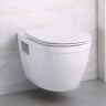 Комплект унитаза с инсталляцией BelBagno Loto BB070CHR/SC/BB026/BB042BL с сиденьем Микролифт и Белой глянцевой клавишей смыва фаянс подвесной