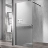 Душевая перегородка Vincea Walk-In 100 VSW-1H100MRB профиль Черный стекло зеркальное