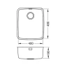 Кухонная мойка Alveus Luno 40 SAT 90 FI 480x400 1129252 Сатинированная сталь нержавеющая сталь встраиваемый