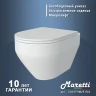 Комплект унитаза с инсталляцией Maretti Calabria CA29KA56052 с сиденьем Микролифт и Черной матовой клавишей смыва фарфор подвесной