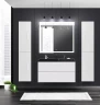 Шкаф пенал BelBagno Aurora 33 L AURORA-1600-2A-SC-BO-P-L подвесной Bianco Opaco МДФ / ЛДСП