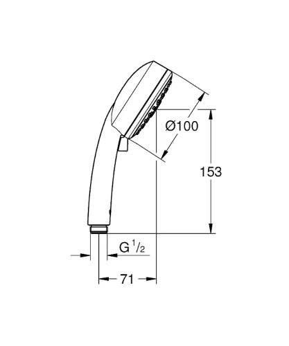 Ручной душ Grohe Tempesta Cosmopolitan 100 27574002 Хром пластик