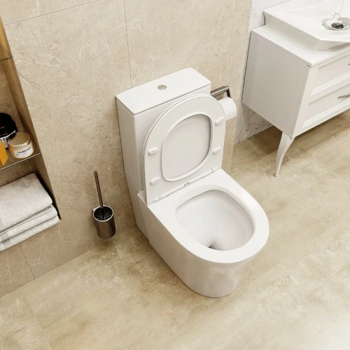 Унитаз компакт Ceruttispa Santa CT8916 с бачком и сиденьем Микролифт фарфор напольный