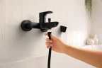 Смеситель для ванны Hansgrohe Rebris S 72440670 Черный матовый латунь на стену