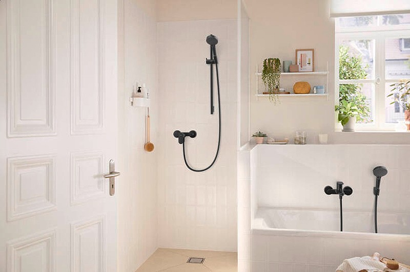 Смеситель для ванны Hansgrohe Rebris S 72440670 Черный матовый латунь на стену однорычажный