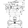 Смеситель для ванны Hansgrohe Rebris S 72440670 Черный матовый латунь на стену однорычажный