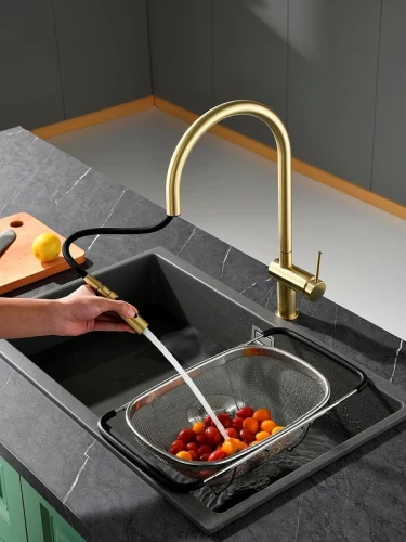 Смеситель для кухни AQUAme Cucina AQM9901BG цвет Шлифованное золото