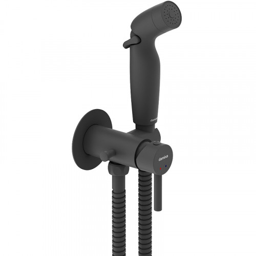 Гигиенический душ со смесителем Damixa Option 211000300 Черный матовый латунь встраиваемый