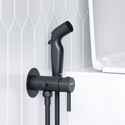 Гигиенический душ со смесителем Damixa Option 211000300 Черный матовый латунь встраиваемый