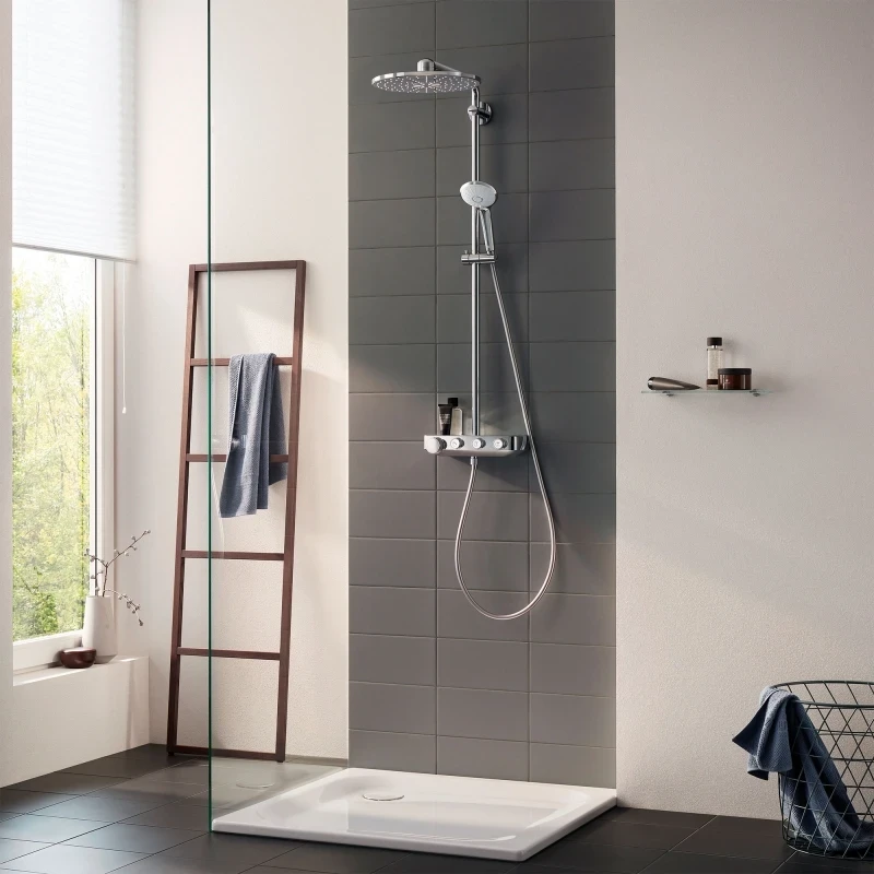 Душевая система Grohe SmartControl 26507000 с термостатом Хром латунь на стену