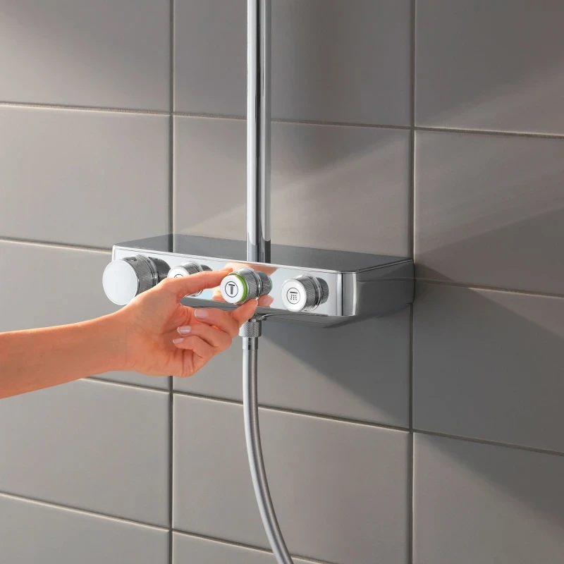 Душевая система Grohe SmartControl 26507000 с термостатом Хром латунь на стену