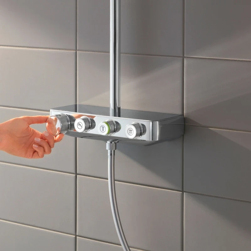 Душевая система Grohe SmartControl 26507000 с термостатом Хром латунь на стену
