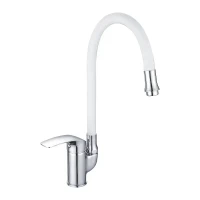 Смеситель для кухни Shevanik S5543-1 цвет Хром Белый