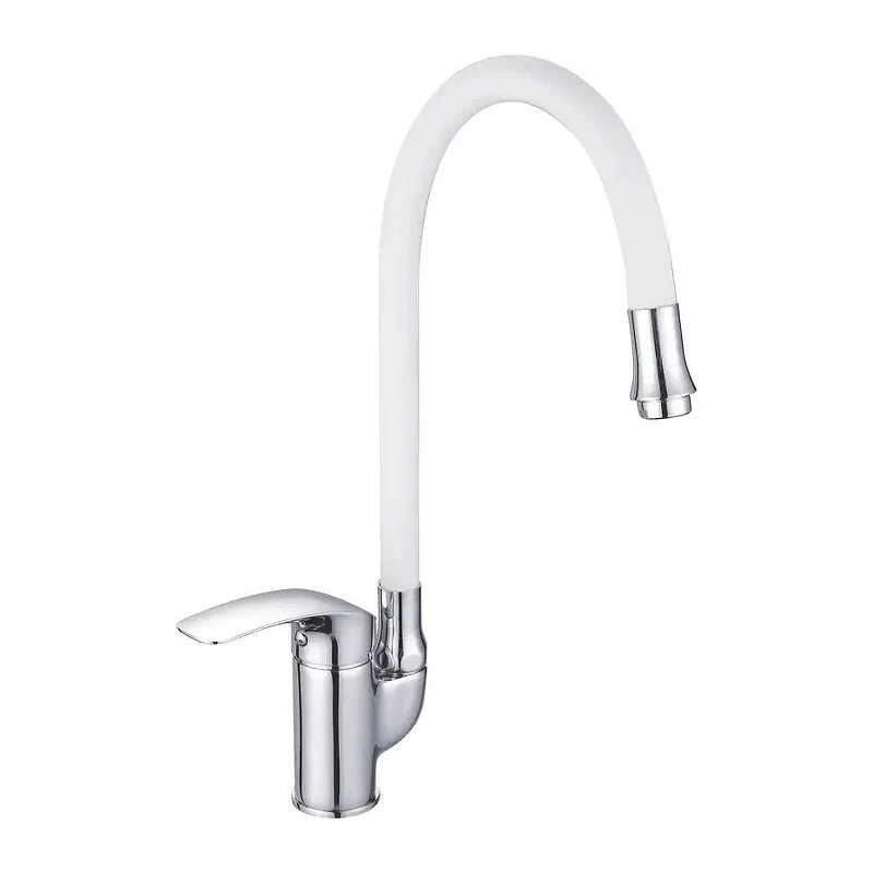Смеситель для кухни Shevanik S5543-1 цвет Хром Белый