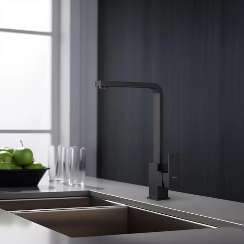 Смеситель для кухни Aquatek Либра AQ1680MB Черный матовый латунь