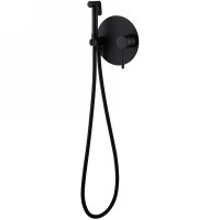 Гигиенический душ со смесителем Abber Emotion AF8826B Черный матовый латунь встраиваемый