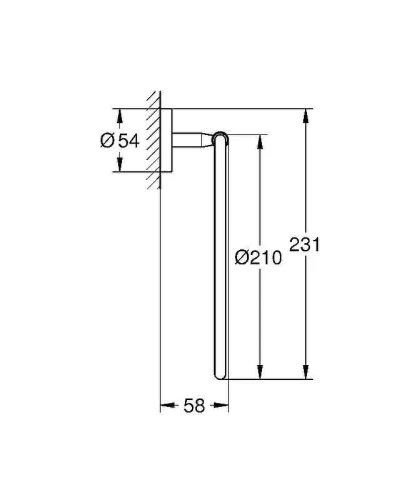 Кольцо для полотенец Grohe BauCosmopolitan 40460001 Хром