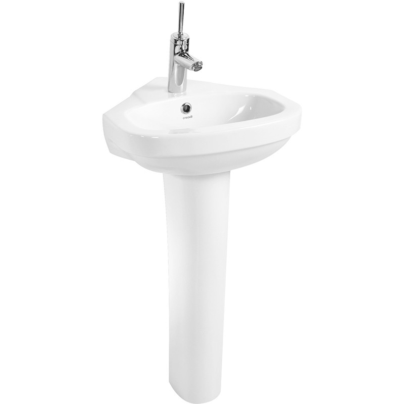 Раковина Creavit Corner 45 VT145-00CB00E-0000 угловая Белая фарфор подвесная