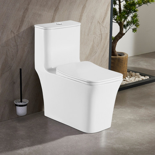 Унитаз моноблок Azario Gressa AZ-1111 с бачком и сиденьем Микролифт фаянс напольный