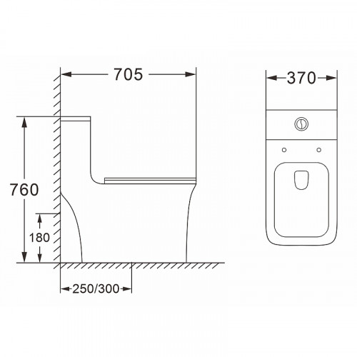 Унитаз моноблок Azario Gressa AZ-1111 с бачком и сиденьем Микролифт фаянс напольный