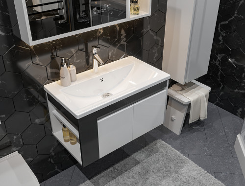 Раковина Paola Mario 80 Белая глянцевая