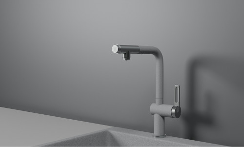 Смеситель для кухни Granula 8169 цвет Базальт