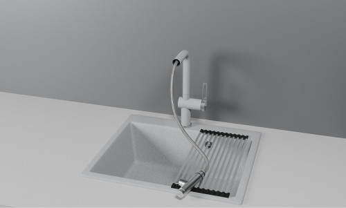 Смеситель для кухни Granula 8169 цвет Базальт