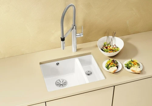 Кухонная мойка Blanco Subline 350/150-U 523747 Черная керамика встраиваемый