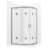 Душевой уголок Ambassador Royal 120x80 18015101 профиль Хром стекло белое с рисунком