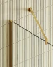 Душевая перегородка Maybah Glass MGD-701-3ш 690x1950 в широком профиле Золото стекло прозрачное