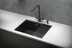 Кухонная мойка Granula Kitchen Space 60 6045U цвет Черный матовый