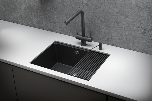 Кухонная мойка Granula Kitchen Space 60 6045U цвет Черный матовый