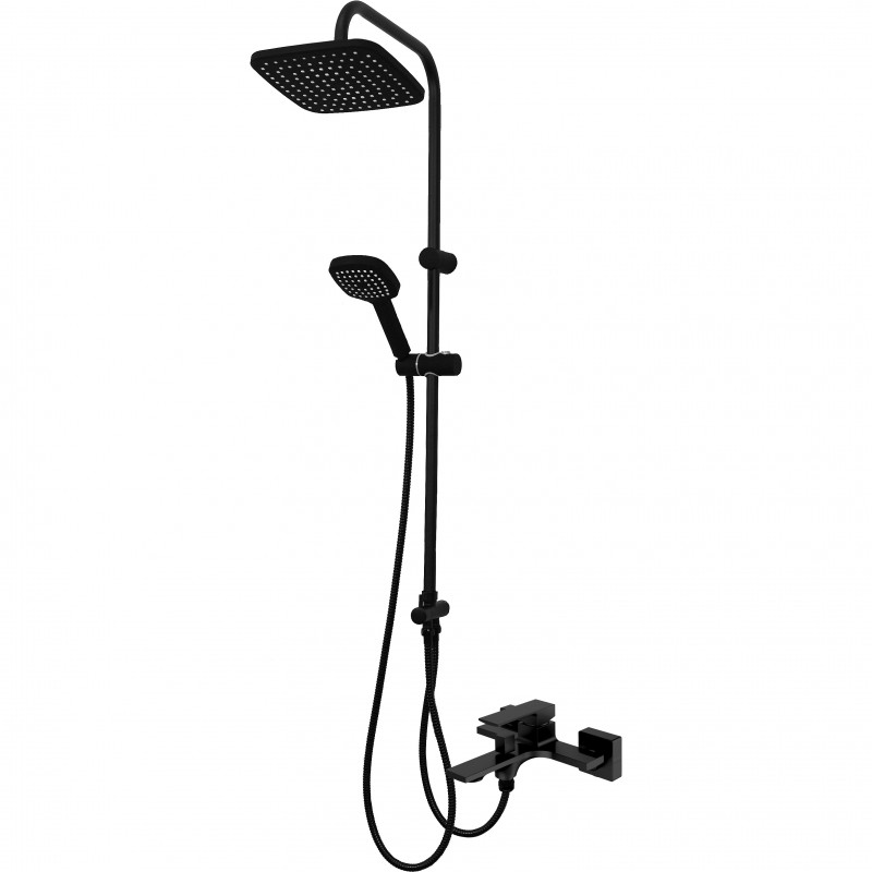 Душевая система Orange M04-944b Черная латунь на стену