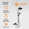 Душевая система Orange M04-944b Черная латунь на стену