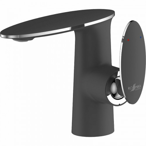 Смеситель для раковины Rossinka RS30-11B Черный матовый Хром