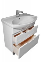 Тумба под раковину Dreja Laguna Plus 85 99.0107 Белый глянец МДФ / ЛДСП