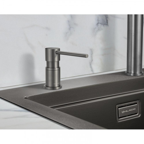 Дозатор для моющего средства Milacio Ultra MCU.935.GM цвет Вороненая сталь