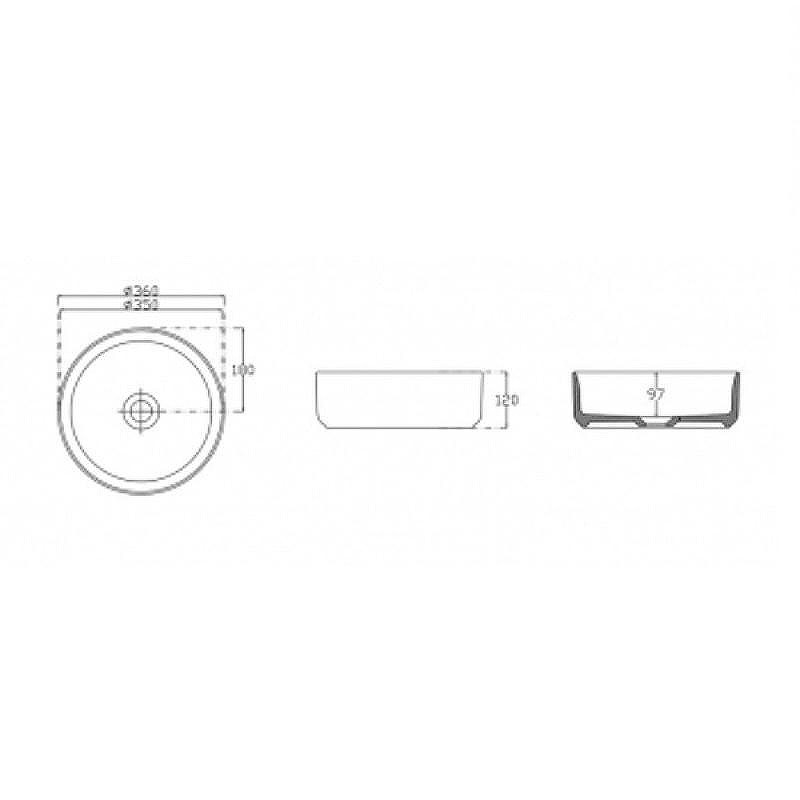 Раковина накладная Isvea Infinity 36 10NF65036-2C цвет Антрацит матовый