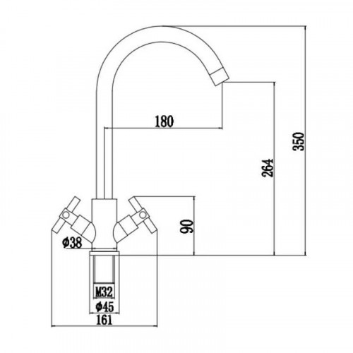 Смеситель для кухни Fmark FS8432H цвет Черный