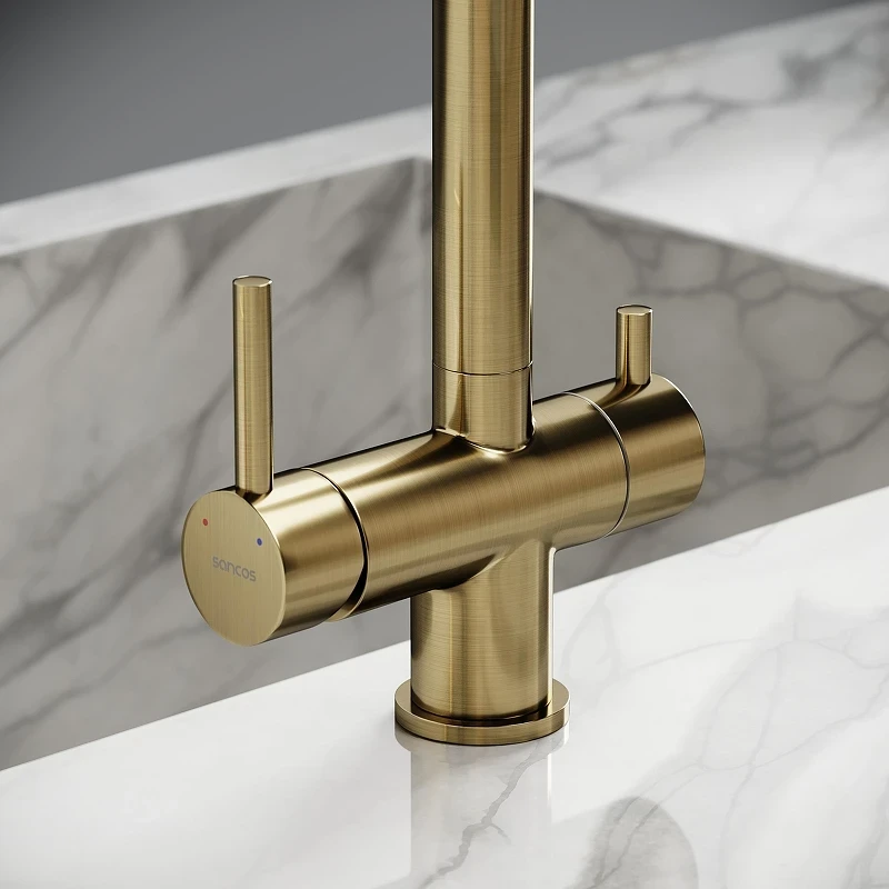 Смеситель для кухни Sancos Foster SC4014BG цвет Золото брашированное