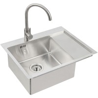 Кухонная мойка Alveus Quarto 20 BRS-90 615x480 1124383 Брашированная сталь нержавеющая сталь встраиваемый