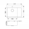 Кухонная мойка Alveus Quarto 20 BRS-90 615x480 1124383 Брашированная сталь нержавеющая сталь встраиваемый