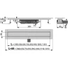 Душевой лоток Alcaplast Marble Low APZ115-550 с решеткой под плитку