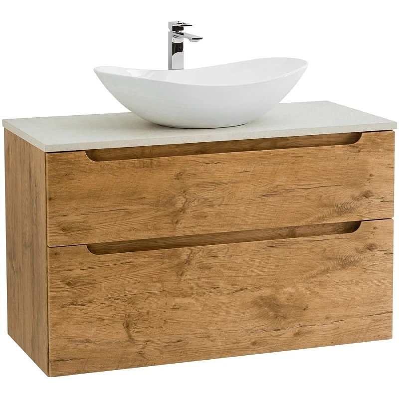 Тумба под раковину BelBagno Etna-H60 100 ETNA-H60-1000-2C-SO-RN-P подвесная Rovere Nature МДФ / ЛДСП