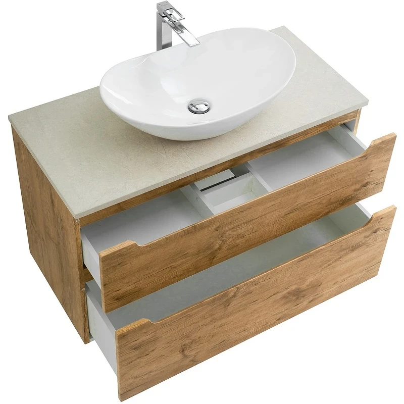 Тумба под раковину BelBagno Etna-H60 100 ETNA-H60-1000-2C-SO-RN-P подвесная Rovere Nature МДФ / ЛДСП