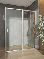 Душевой уголок Orange 150x90 E23-15090TCR профиль Хром стекло прозрачное