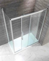 Душевой уголок Cezares Lux Soft 120x90 LUX-SOFT-W-AH-1-120/90-C-Cr-IV профиль Хром стекло прозрачное