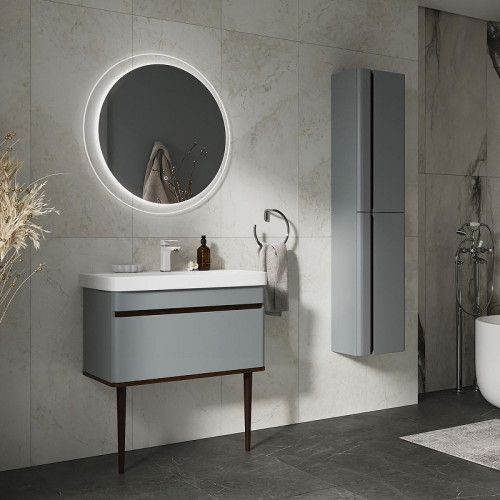 Шкаф пенал Equil Elegante 36 ppELGNT36.R-25.27 подвесной с подсветкой цвет Мэйджик Дуб голиано